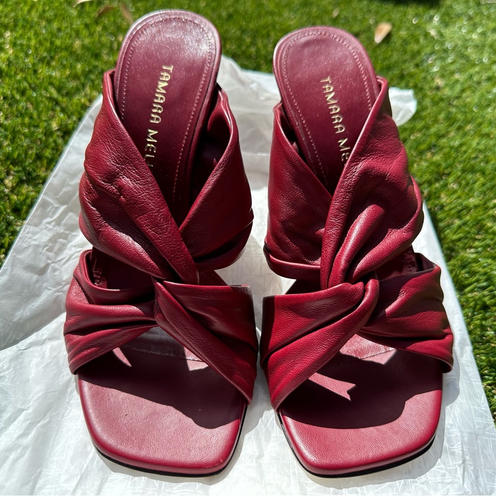 NWOT Tamara Melon NEW Nappa leather wine red